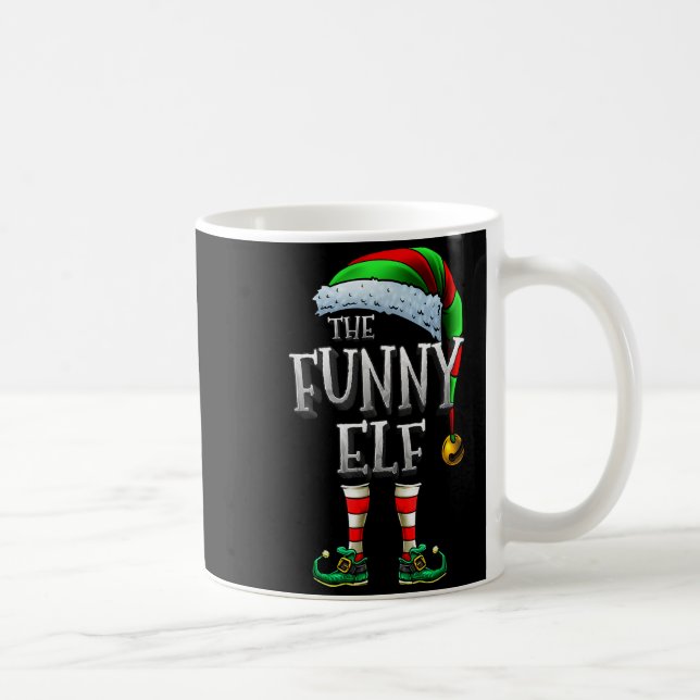 Taza De Café The Funny Elf Shirt Matching Family Funny Christma (Derecha)