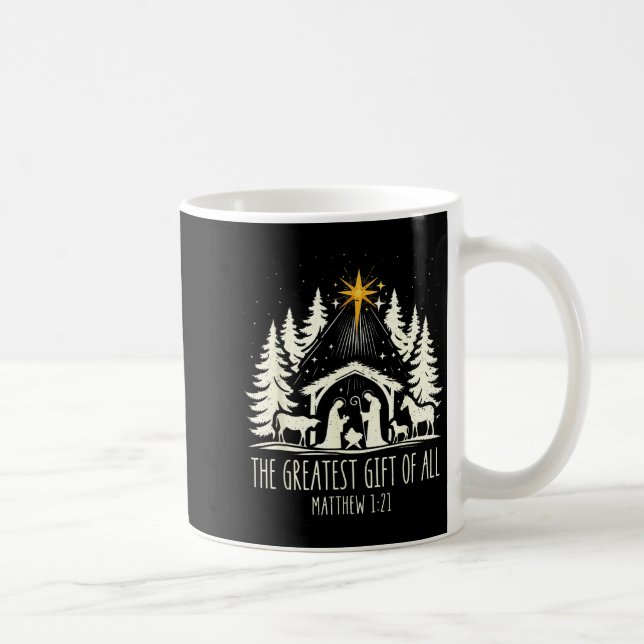 Taza De Café The Greatest Gift For All Christmas Nativity Jesus (Derecha)