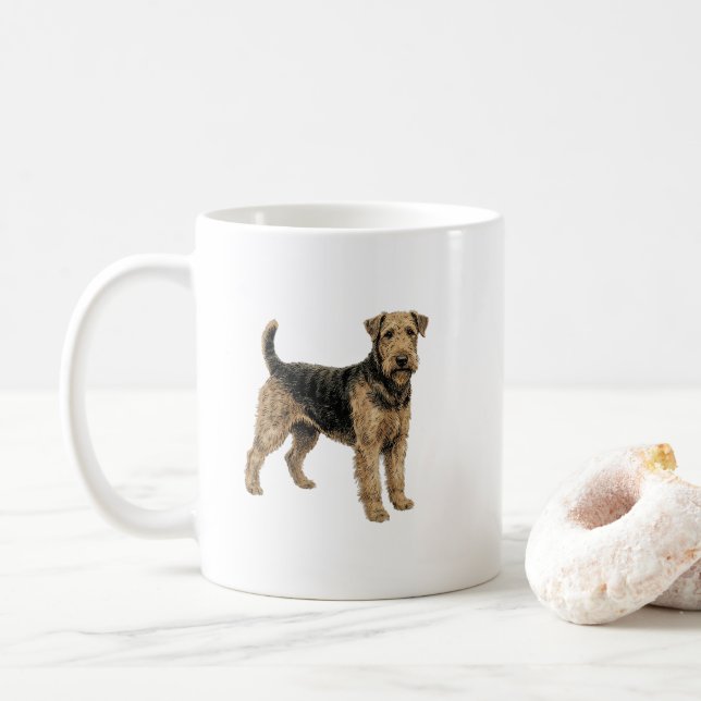 Taza De Café The King of Terriers – Airedale Spirit Art (Con donut)