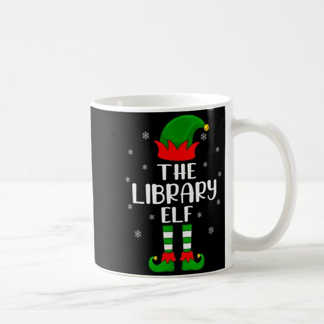 Taza De Café The Library Elf Christmas Party Matching Family Xm (Derecha)