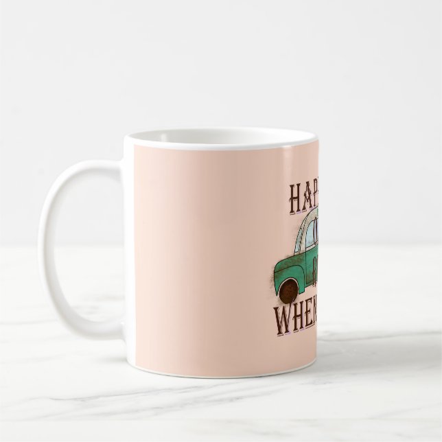Taza De Café The Magic Bus: Happiness Only Real When Shared -  (Izquierda)