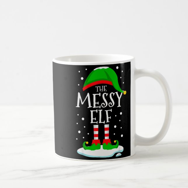 Taza De Café The Messy Elf Christmas Family Matching Xmas Group (Derecha)