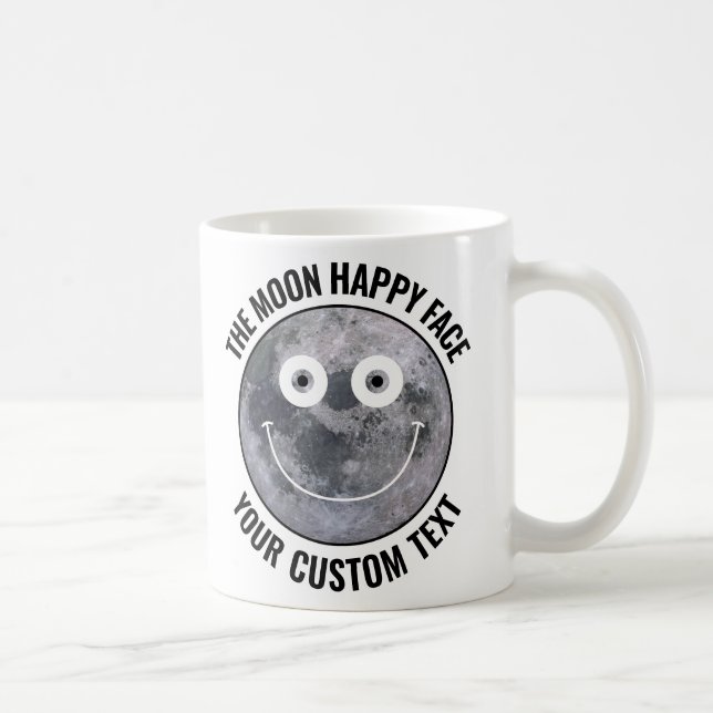 Taza De Café The Moon Happy Face Personalized Custom Mug (Derecha)