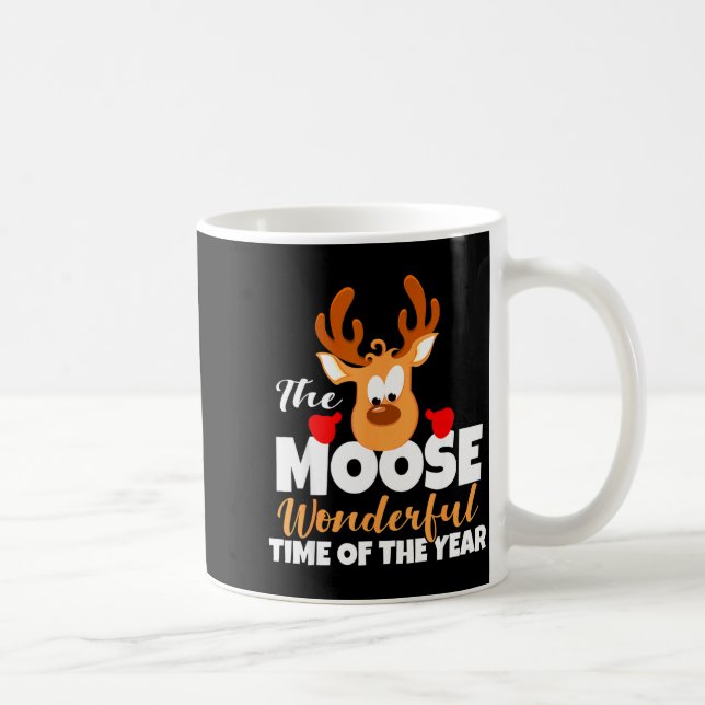 Taza De Café The Moose Wonderful Time Of The Year Funny Christm (Derecha)