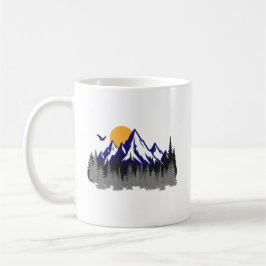 Taza De Café The mountains graphic hiking
