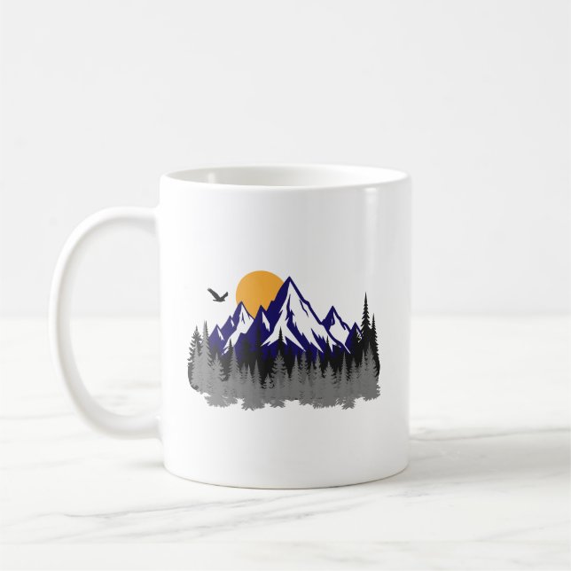Taza De Café The mountains graphic hiking (Izquierda)