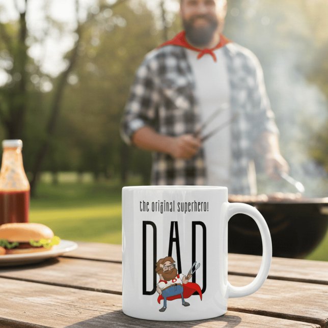 Taza De Café The Original Superhero Dad Funny Father's Day  (Subido por el creador)