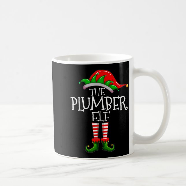 Taza De Café The Plumber Elf Christmas Gift, Plumbing Xmas Paja (Derecha)
