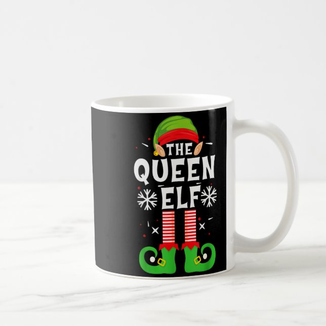 Taza De Café The Queen Elf Christmas Family Matching Pajamas Qu (Derecha)