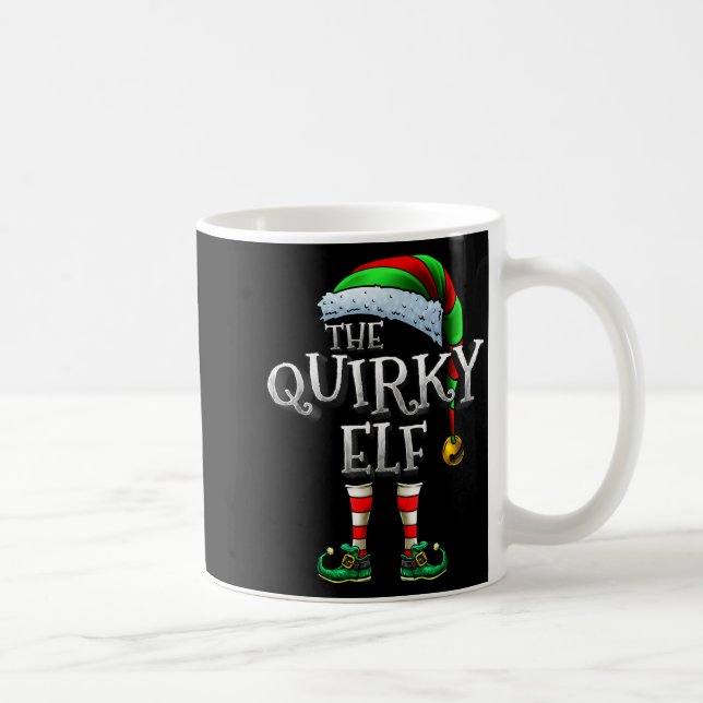 Taza De Café The Quirky Elf Shirt Matching Family Quirky Christ (Derecha)