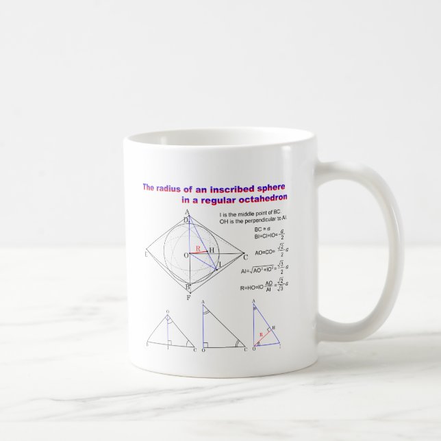 Taza De Café The radius of an inscribed sphere in octahedron (Derecha)
