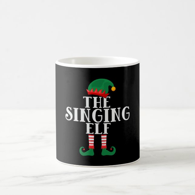 Taza De Café The Singing Elf Funny Christmas (Centro)