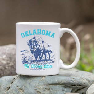 Taza De Café The Sooner State Bison Art – Oklahoma State Design