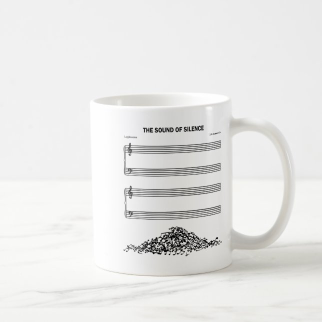 Taza De Café The Sound Of Silence Funny Musical  (Derecha)