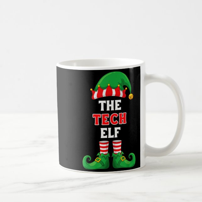 Taza De Café The Tech Elf Shirt Christmas For It Guy Tech Suprt (Derecha)