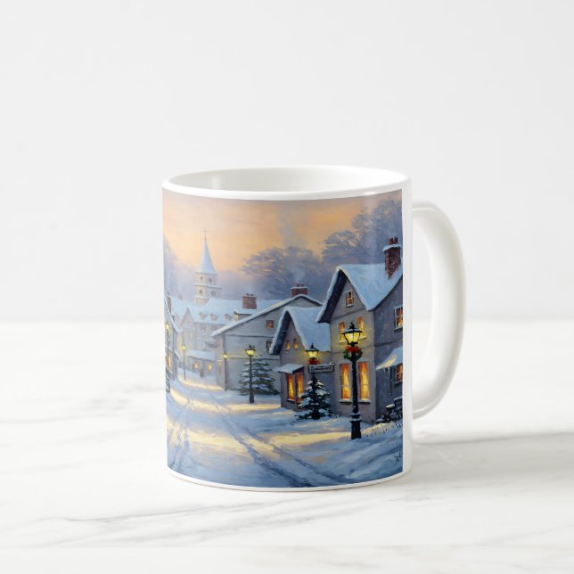 Taza De Café The Town In Winter (Anverso derecho)