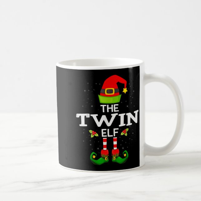 Taza De Café The Twin Elf Christmas Family Matching Pajama  (Derecha)