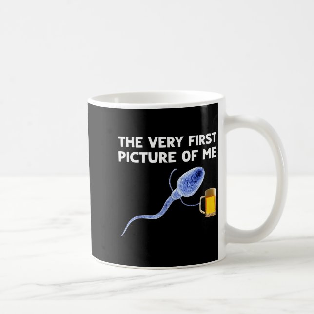 Taza De Café The Very First Cture Of Me Funny Sperm Holding Bee (Derecha)