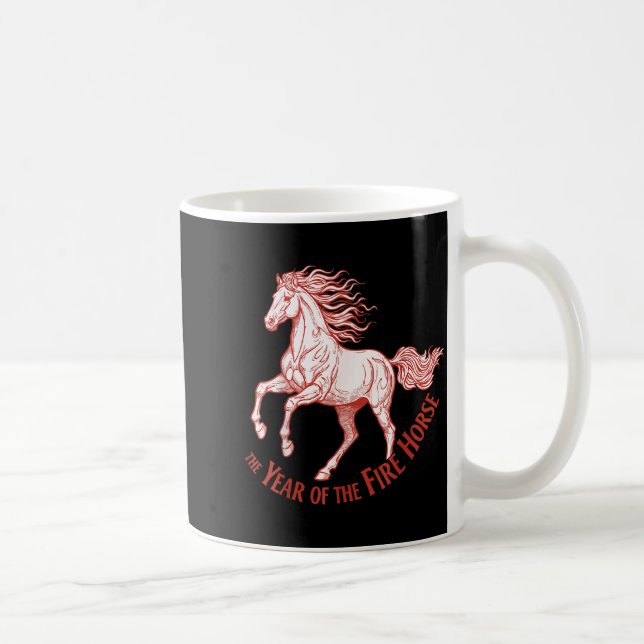 Taza De Café The Year Of The Fire Horse 2026 Celebration  (Derecha)