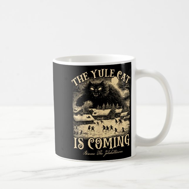Taza De Café The Yule Cat Is Coming Gothic Christmas Winter Sol (Derecha)