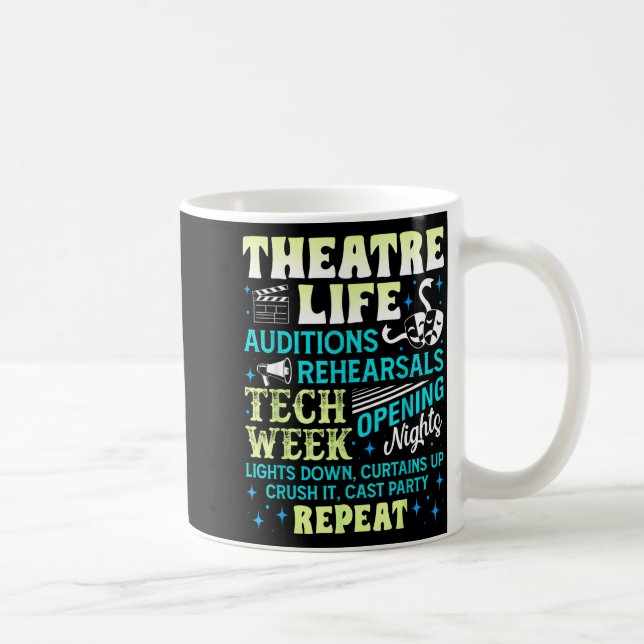 Taza De Café Theatre Nerd Actor Funny Musical Theater Geek Thes (Derecha)