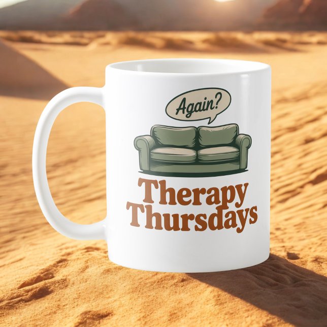 Taza De Café Therapy Thursdays | Self-Aware Healing Humor (Subido por el creador)
