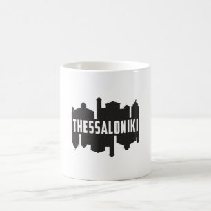 Taza De Café Thessaloniki Grecia Cielo Skyline Divertida idea d
