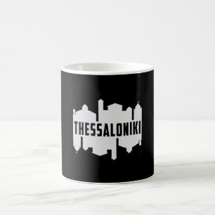 Taza De Café Thessaloniki Regalo de paisaje urbano de Grecia