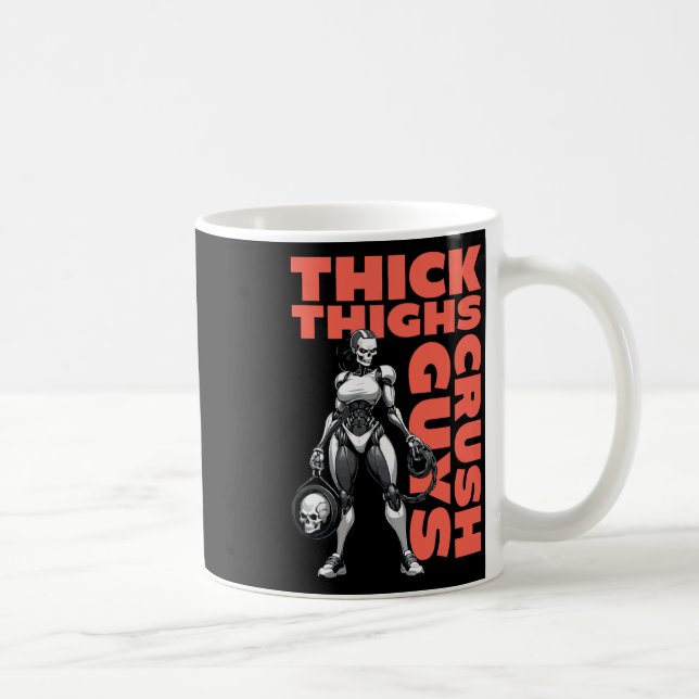 Taza De Café Thick Thighs Crush Chicos Hombres Construcción de  (Derecha)