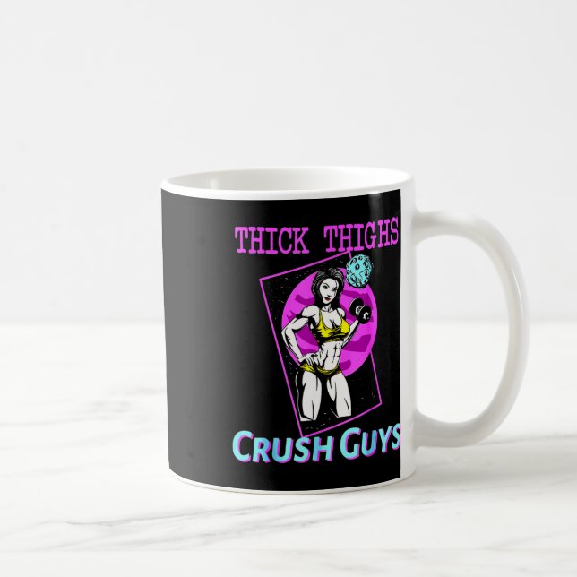 Taza De Café Thiick Thighs Crush Hombres Halterofilia Bodybuild (Derecha)