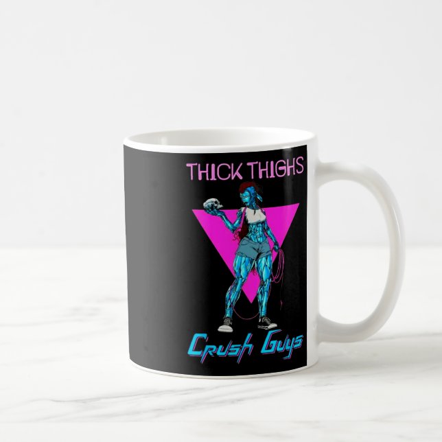 Taza De Café Thiick Thighs Crush Hombres Halterofilia Bodybuild (Derecha)