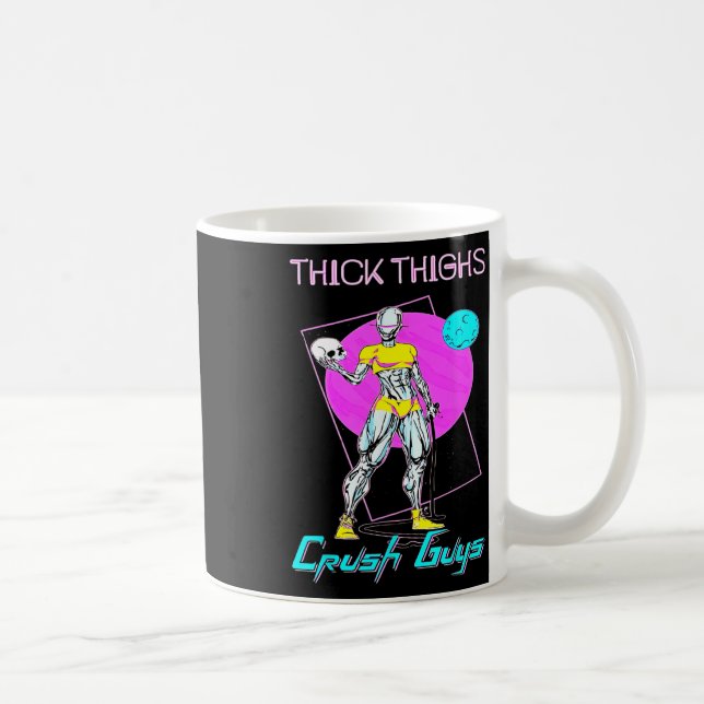 Taza De Café Thiick Thighs Crush Hombres Halterofilia Bodybuild (Derecha)