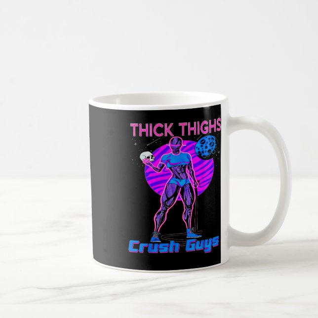 Taza De Café Thiick Thighs Crush Hombres Halterofilia Bodybuild (Derecha)