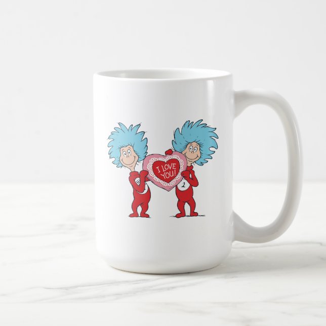 Taza De Café Thing One Thing Two Te Amo (Derecha)