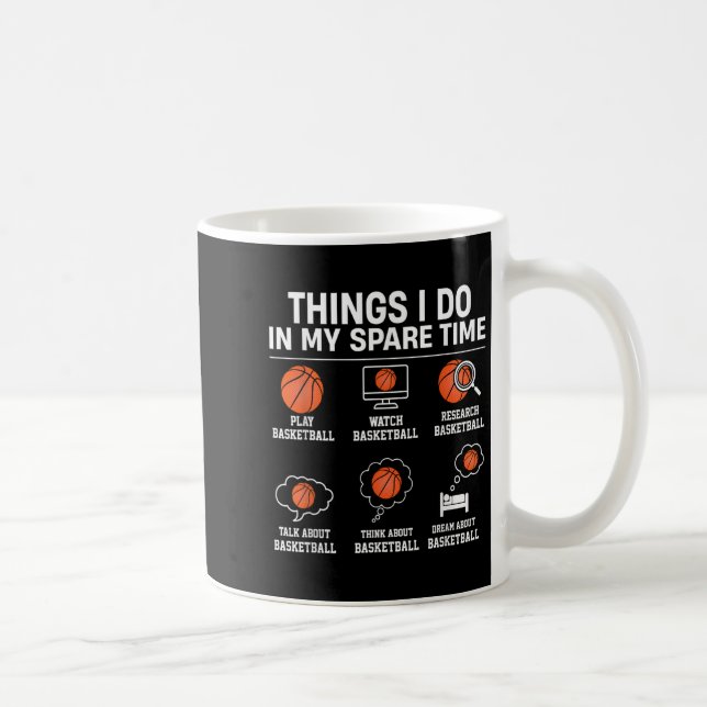 Taza De Café Things I Do In My Spare Time - Basketball Player L (Derecha)