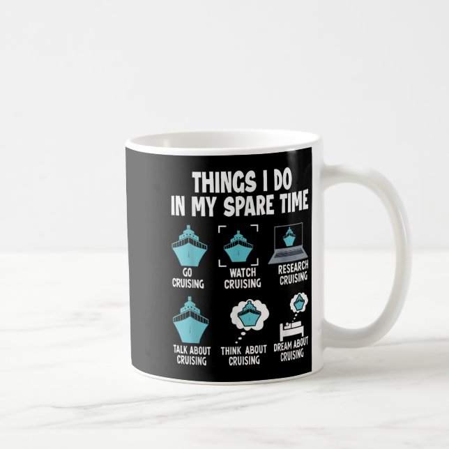 Taza De Café Things I Do In My Spare Time Cruise Cruising Lover (Derecha)