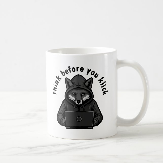 Taza De Café Think before you click - Cyber Security (Derecha)
