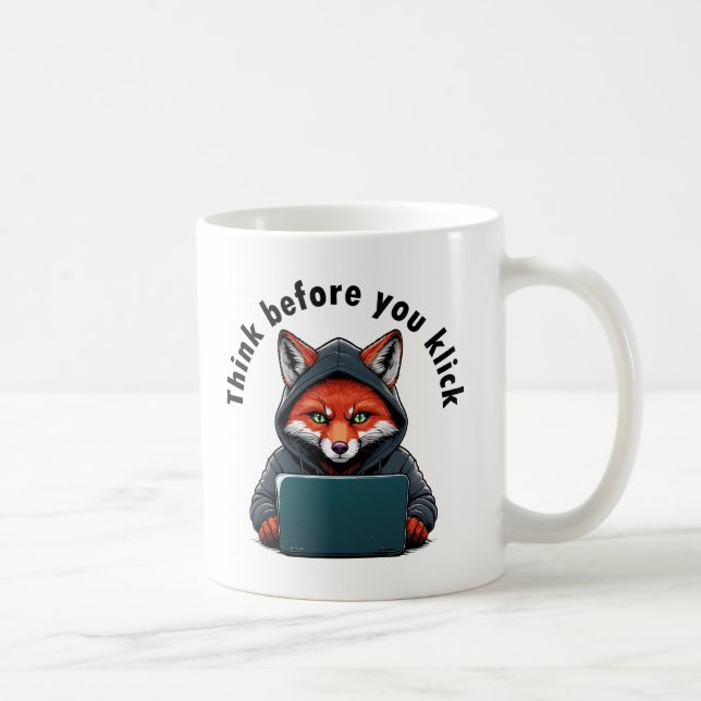 Taza De Café Think before you click - Cyber Security (Derecha)