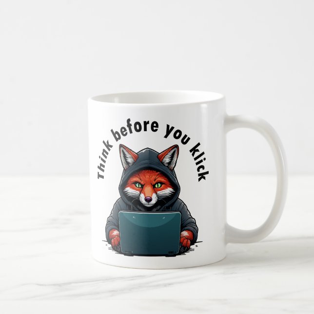 Taza De Café Think before you click - Cyber Security (Derecha)