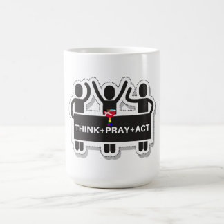 Taza de café Think+Pray+Act