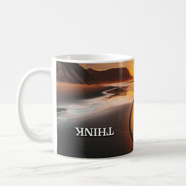Taza De Café Think Recovery Slogan Sunrise Mug (Izquierda)