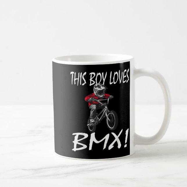 Taza De Café This Boy Loves Bmx, Kids Bmx  (Derecha)