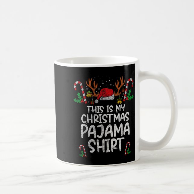 Taza De Café This Is My Christmas Pajama Funny Xmas Pjs Men Wom (Derecha)