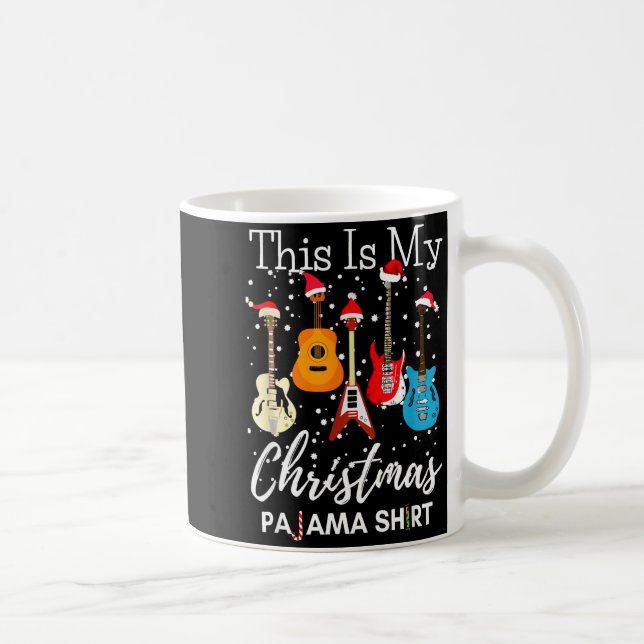 Taza De Café This Is My Christmas Pajama Guitar Guitarist Music (Derecha)