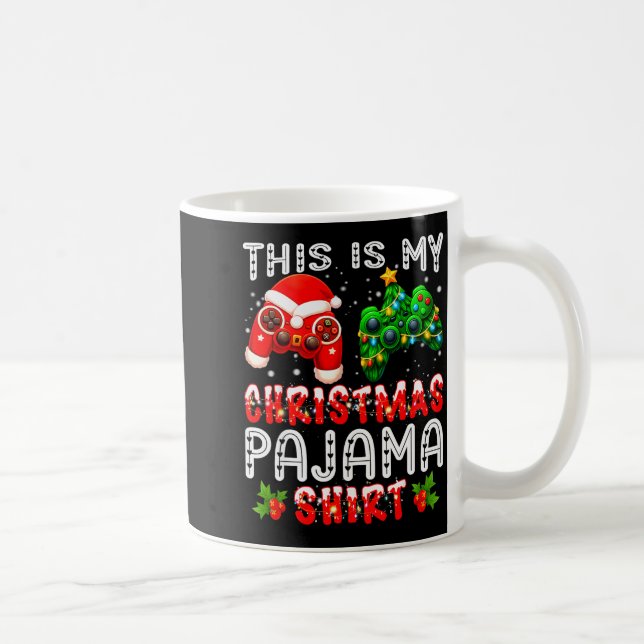 Taza De Café This Is My Christmas Pajama Shirts Controller Pjs  (Derecha)