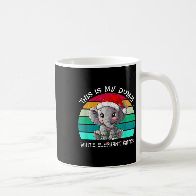 Taza De Café This Is My Dumb White Elephant Christmas Xmas Unde (Derecha)