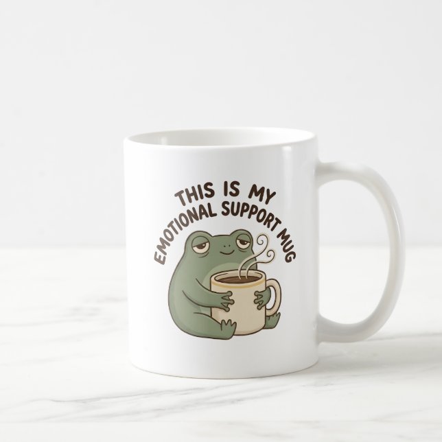 Taza De Café This Is My Emotional Support Mug – Funny Frog Coff (Derecha)