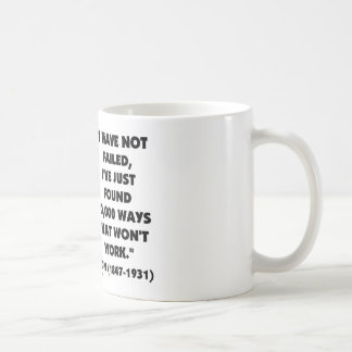 Taza De Café Thomas Edison no fallado 10.000 maneras no