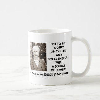 Taza De Café Thomas Edison Sun Fuente De Energía Solar