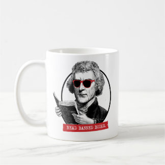 Taza De Café Thomas Jefferson Lee Libros Prohibidos